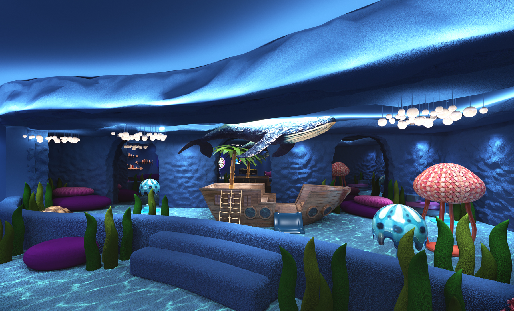 The Deep Blue Den Games Room @ Level 8